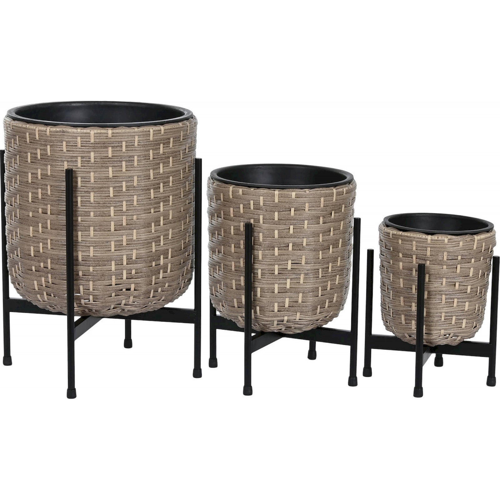 Cache-pot élégance rotin synthétique pour plante 35 x 35 x 60 cm Rotin ...