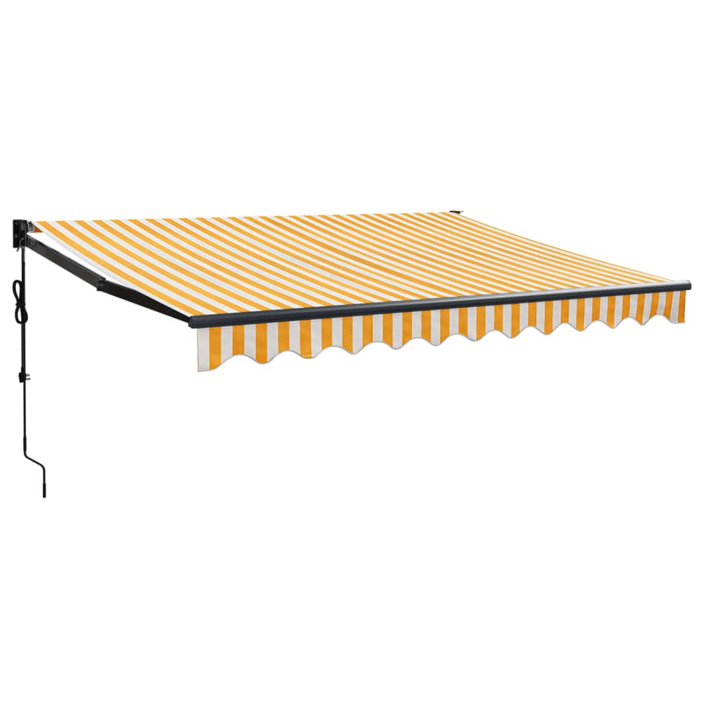 Tenda da Sole Retrattile Automatica con LED Marrone 300x250 cm vidaXL