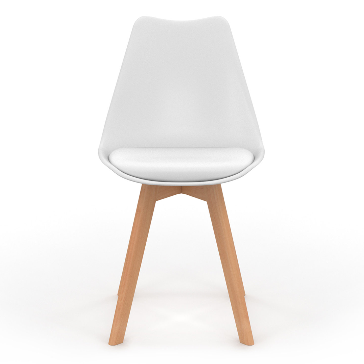 Lot de 6 chaises scandinaves SARA blanches pour salle à manger - 3