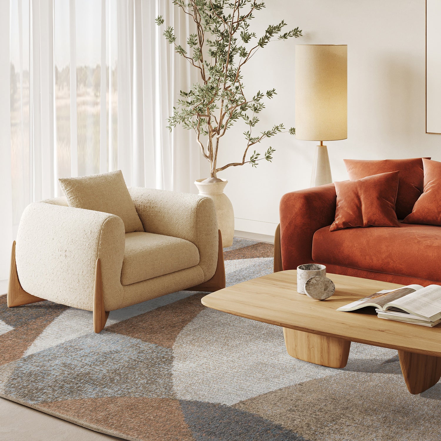Dywan Lunera 200x300 cm Modern Wielokolorowy - 2