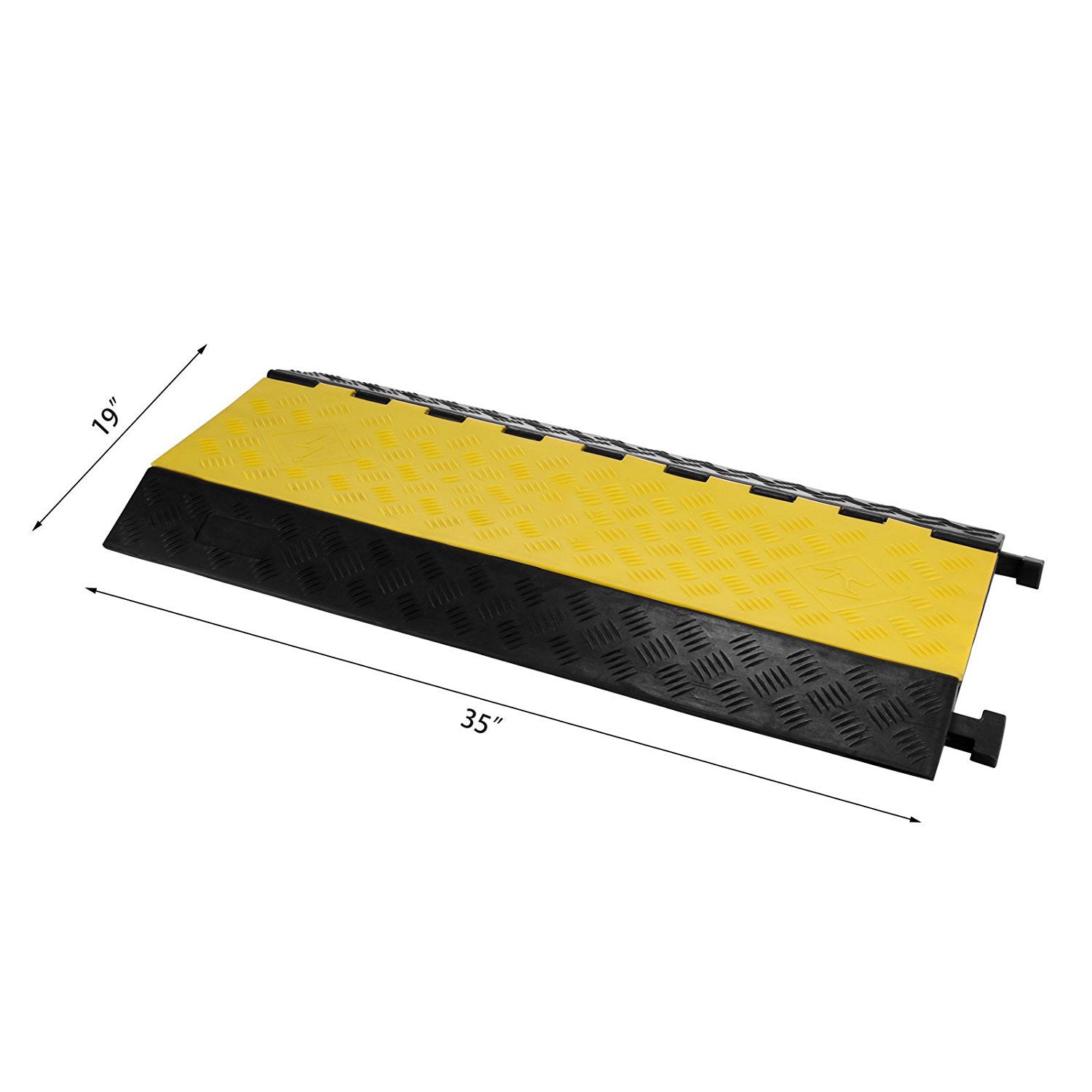 Protecteurs câble caoutchouc SucceBuy 5 canaux,66 000 lb,rampe robuste,ralentisseur vitesse allée,noir,110V,500W - 2