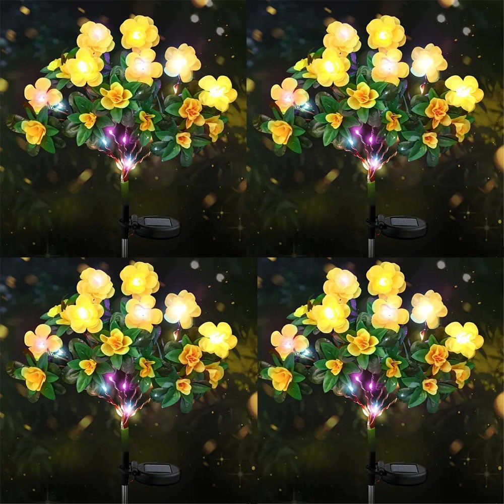 Luci Solari Da Esterno A Forma Di Fiore - 12 Pezzi, Impermeabili IP65, Con Pannello Solare, Per Giardino E Cortile - Foto 9
