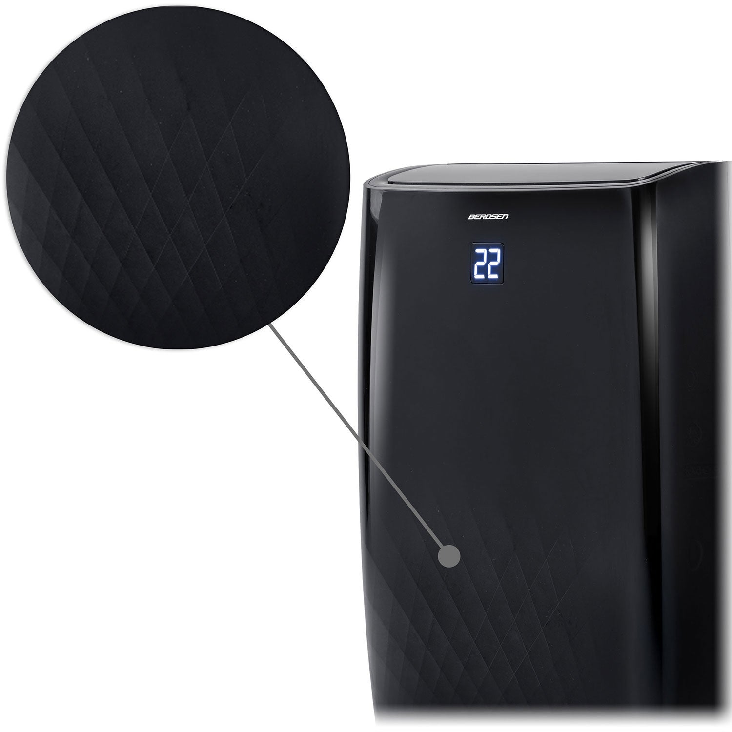 Klimatyzator przenośny z funkcją grzania Berdsen BD-581 4kW osuszacz 34l/24h WiFi czarny - 3