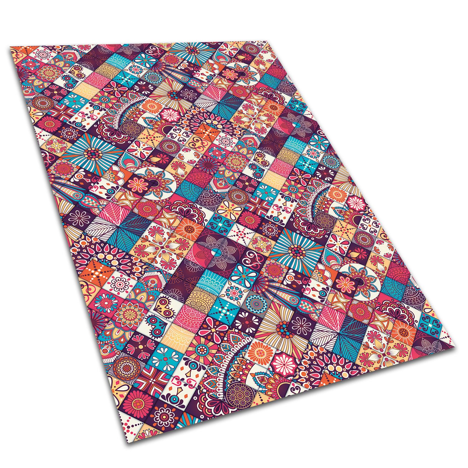 Dywan winylowy kolorowa mozaika dekoracyjna mata winylowa do pokoju modny wzór 120x180 cm – Tulup