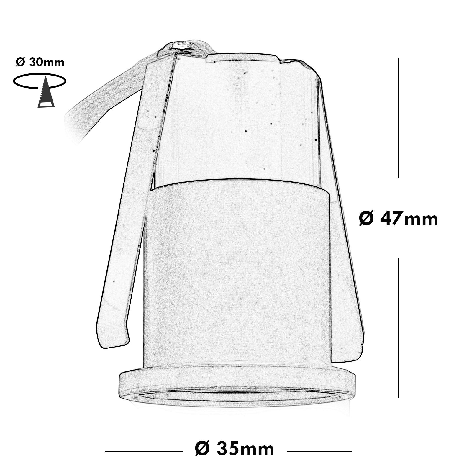 3cm LED 3W spot encastré mini spot marches escaliers vitrines 230V LIGHT 3000K - 4