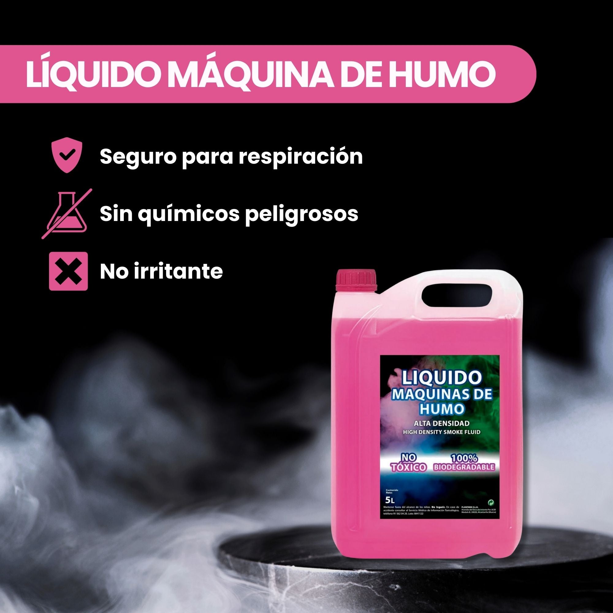 PLANTAWA Liquide pour Machine à Fumée Haute Densité 5 Litres | Liquide pour Machine à Fumée pour Halloween et Fêtes - 2