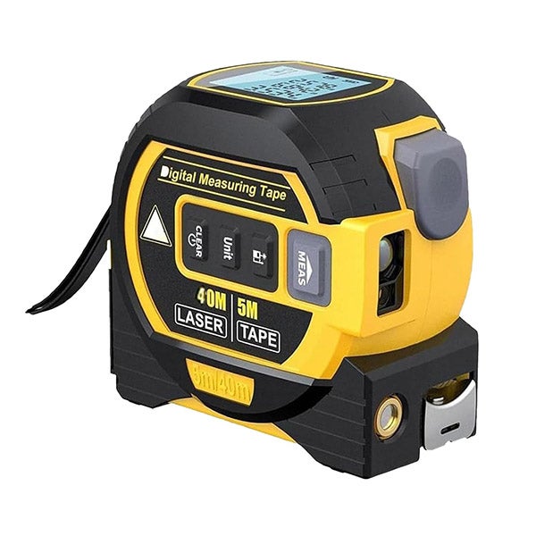 Regla multiusos de 40 m, regla multiusos, cinta métrica digital con láser, telémetro láser 3 en 1 con retícula y pantalla LED