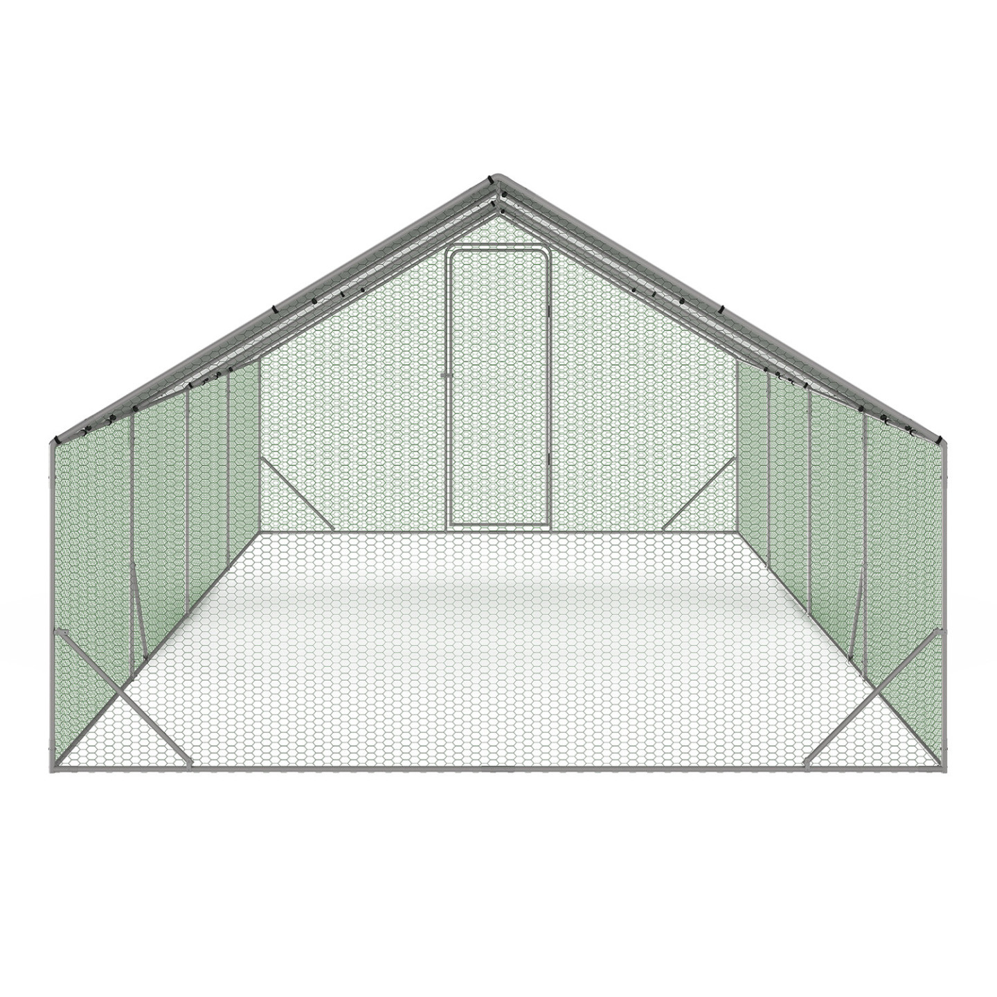 Enclos poulailler 24 m² parc grillagé 8x3 M acier galvanisé - 5