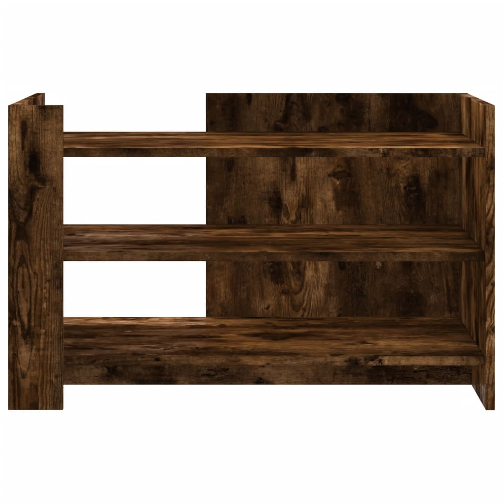 Table basse | Table d'appoint | Table de salon chêne fumé 80x50x50 cm bois d'ingénierie - 4