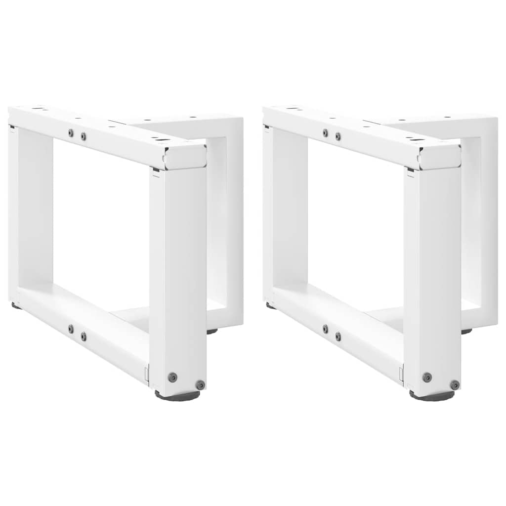 Nogi do stolika kawowego w kształcie litery T 2 szt. Białe 50x25x(30-31) cm Stal vidaXL
