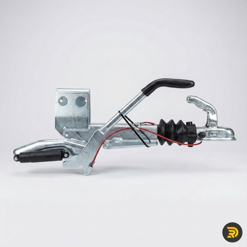 Tête D'Attelage Remorque Freinée Pour Boule 50 Mm - 3000 Kg - Timon Rond 45/50 Mm