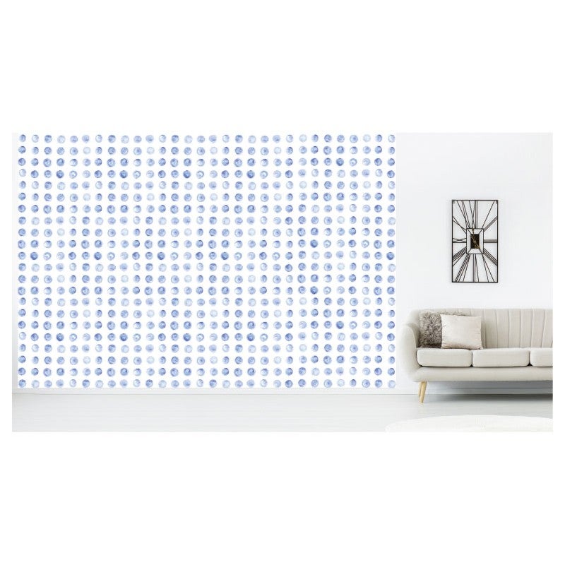 Papier peint intissé POINTS BLEUS 400 x 270 cm (LxH) - Tapisserie ...