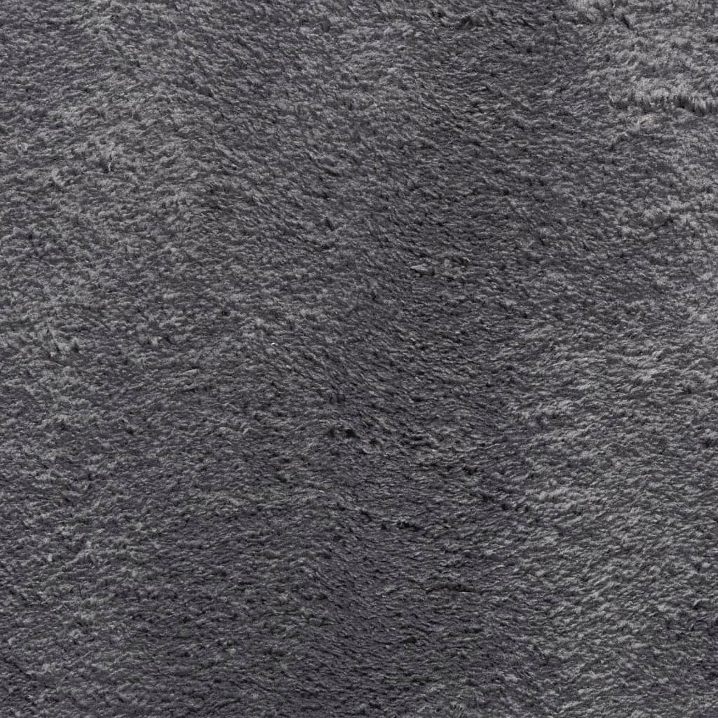 VidaXL Tapis HUARTE à poils courts doux lavable anthracite