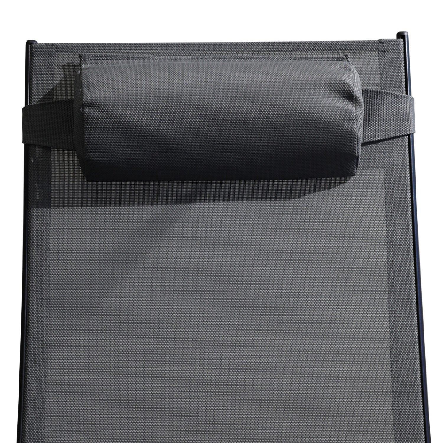 Lot de 2 transats ajustables noir et gris CALI - 6