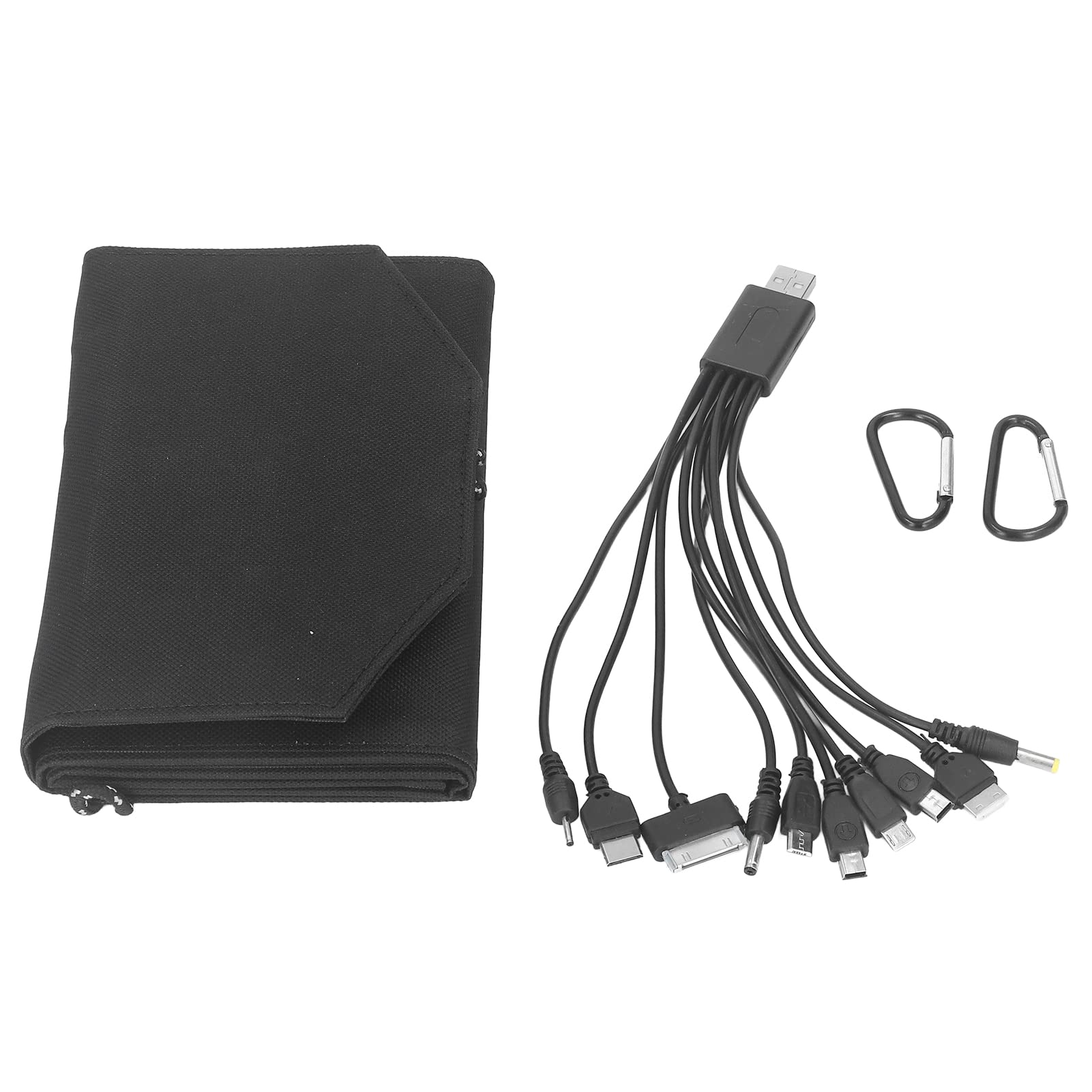 Pannello Solare Portatile 5W 5V Con USB Impermeabile – Ricarica Per Cellulari, Tablet E Dispositivi USB, Leggero E Compatto (Nero)