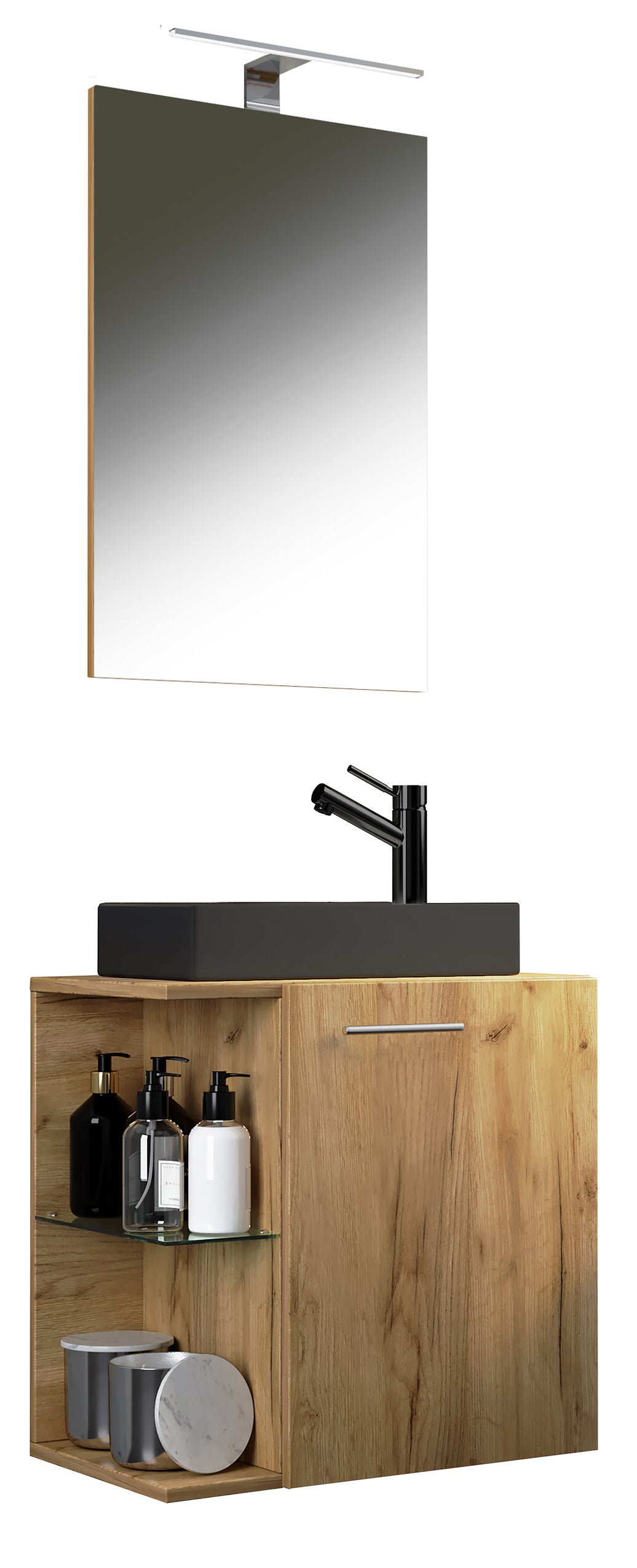 umywalka do mebli łazienkowych Hausa Dąb miodowy W. 122 x S. 52 x G. 34 cm