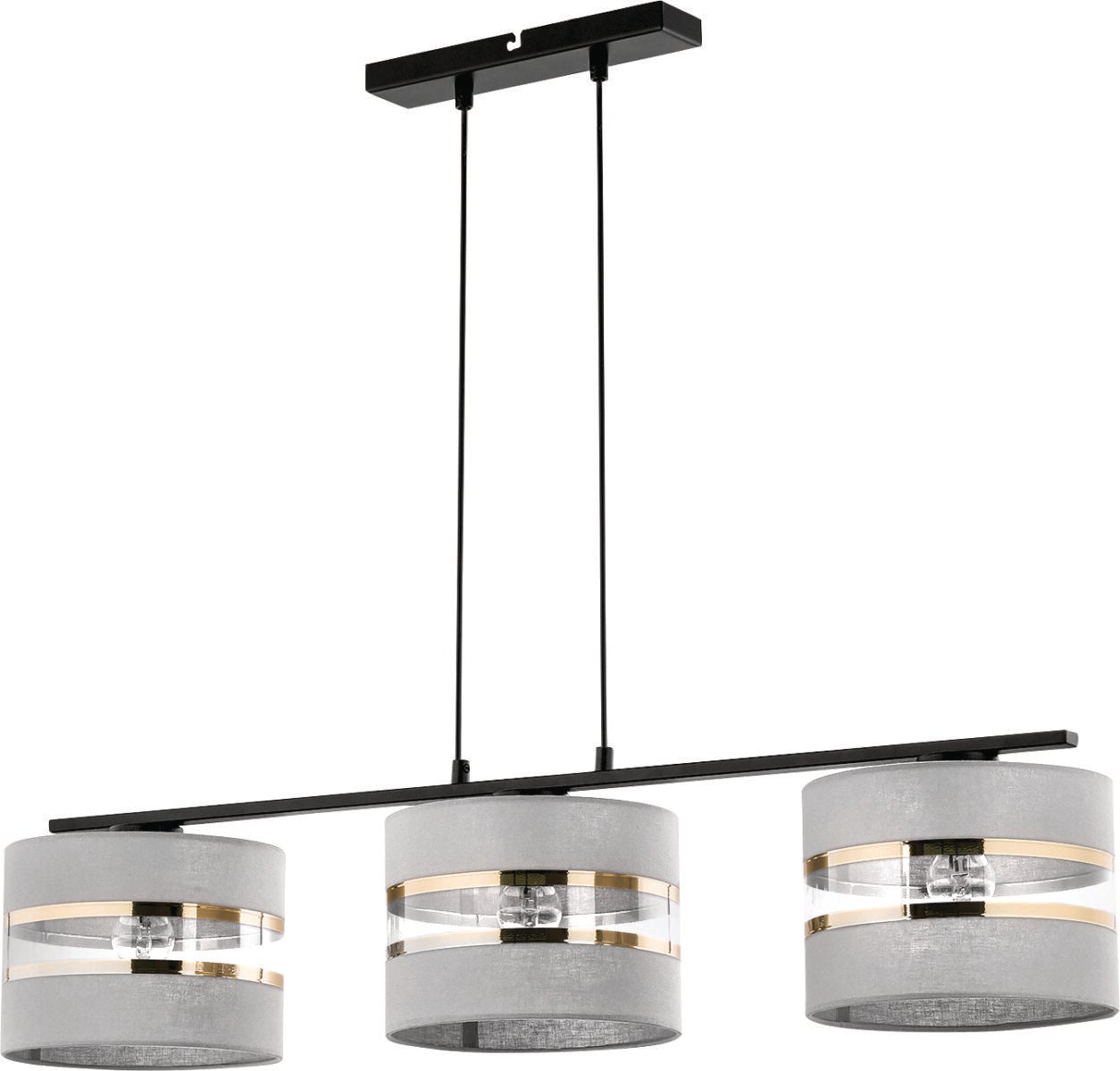 Lampa wisząca Sara czarno-szara 3xE27x15W dekoracyjna wym: 80 x 86 x 20 cm metal SIGMA