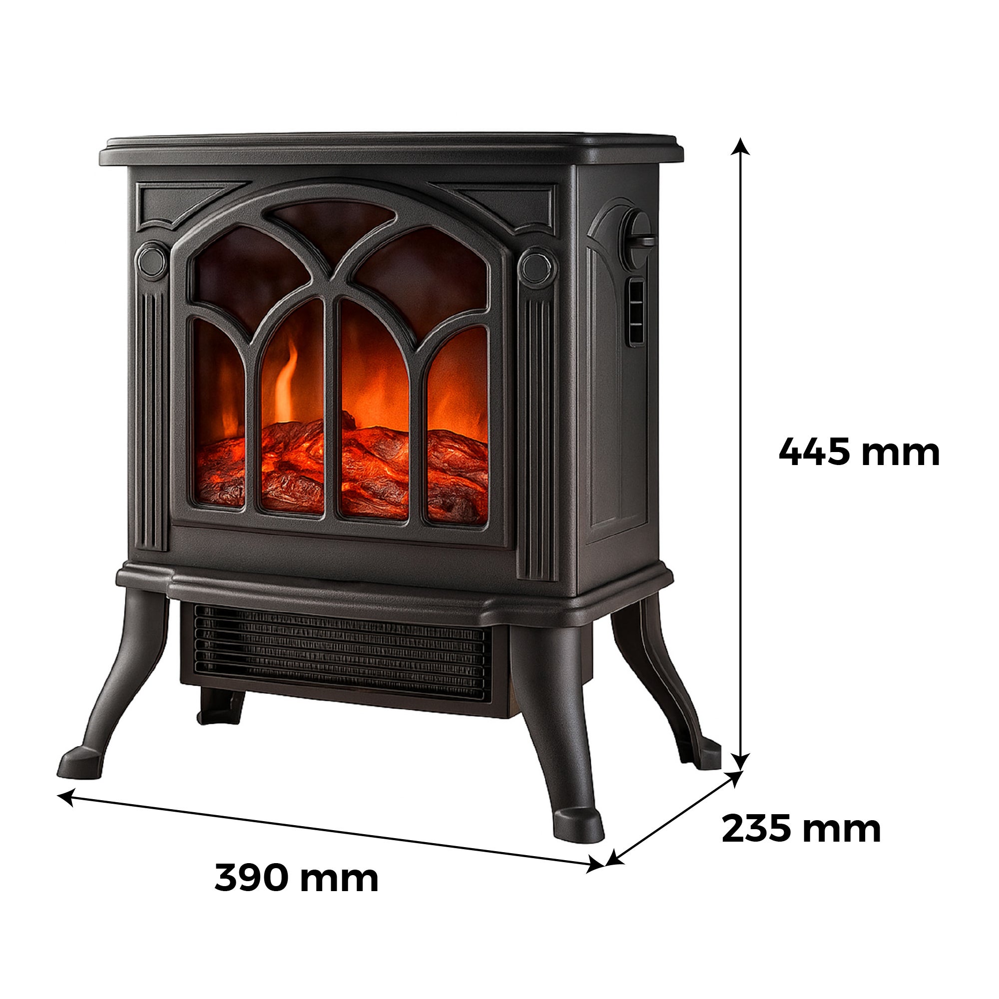 Poêle/Cheminée Electrique Ideria 1800 W Sannover - 2