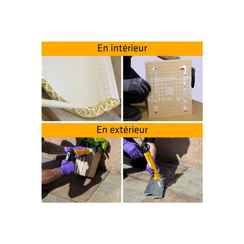 Mastic colle SIKA Sikaflex 143 Rapide - Blanc - 290ml - 639976 - 3