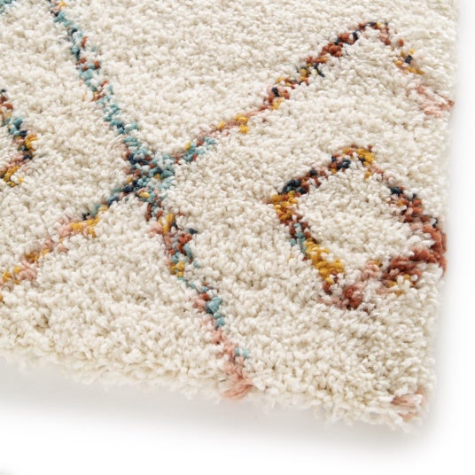 Tapis motif berbère - Ouna - Écru et losanges multicolore - 160 x 230 cm - 5