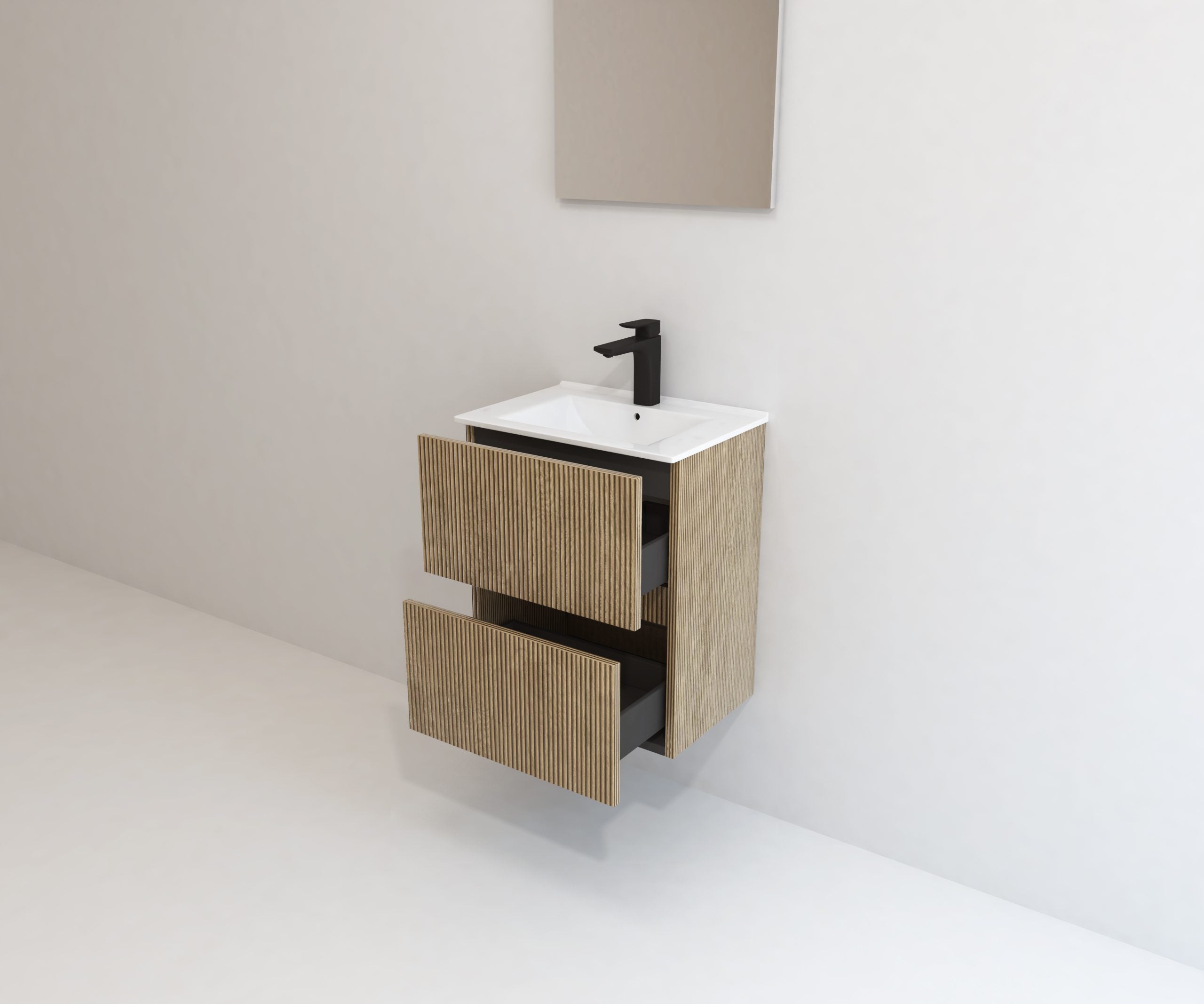 Ensemble de meubles de salle de bain Avantarea CARCANS Alcatraz 50 cm + vasque + miroir simple - 5