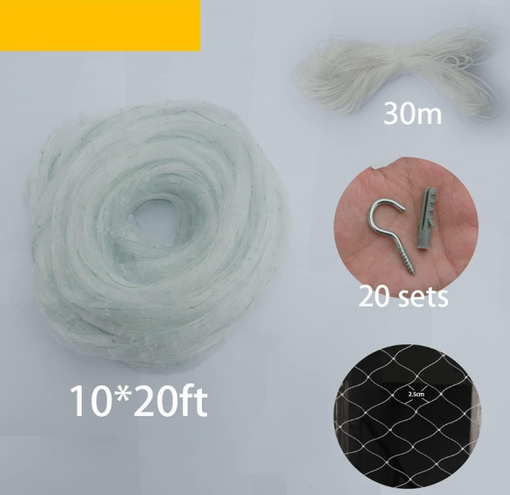 (10 * 26 pies (3 * 8 metros)) Red de balcón para gatos, red de cerca anticaída para gatos, red de cerca para perros, red de cerca de nailon - 2