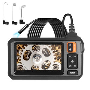 Caméra Endoscopique Industrielle TICFOX - Écran 4,3 Pouces IPS - Câble Semi-rigide 5 M, Diamètre 8 Mm - 8 LED - IP67 étanche - Résolution 1080p