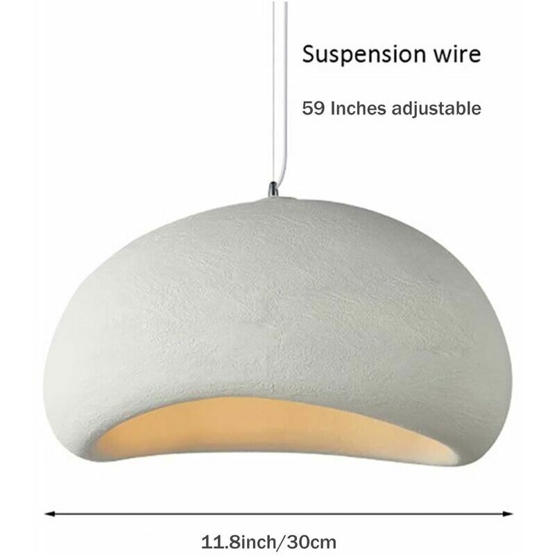 30cm Suspension Moderne pour Salle à Manger Cuisine Îlot Lumière Couloir Restaurant Lampe Suspendue E27 Base Japonais Wabi-Sabi Style Nid D'oisea - 4