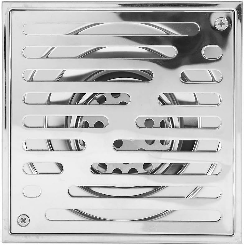 Odpływ podłogowy dezodorujący ze stali nierdzewnej 304, 1 sztuka, 110 x 110 mm, do kabiny prysznicowej