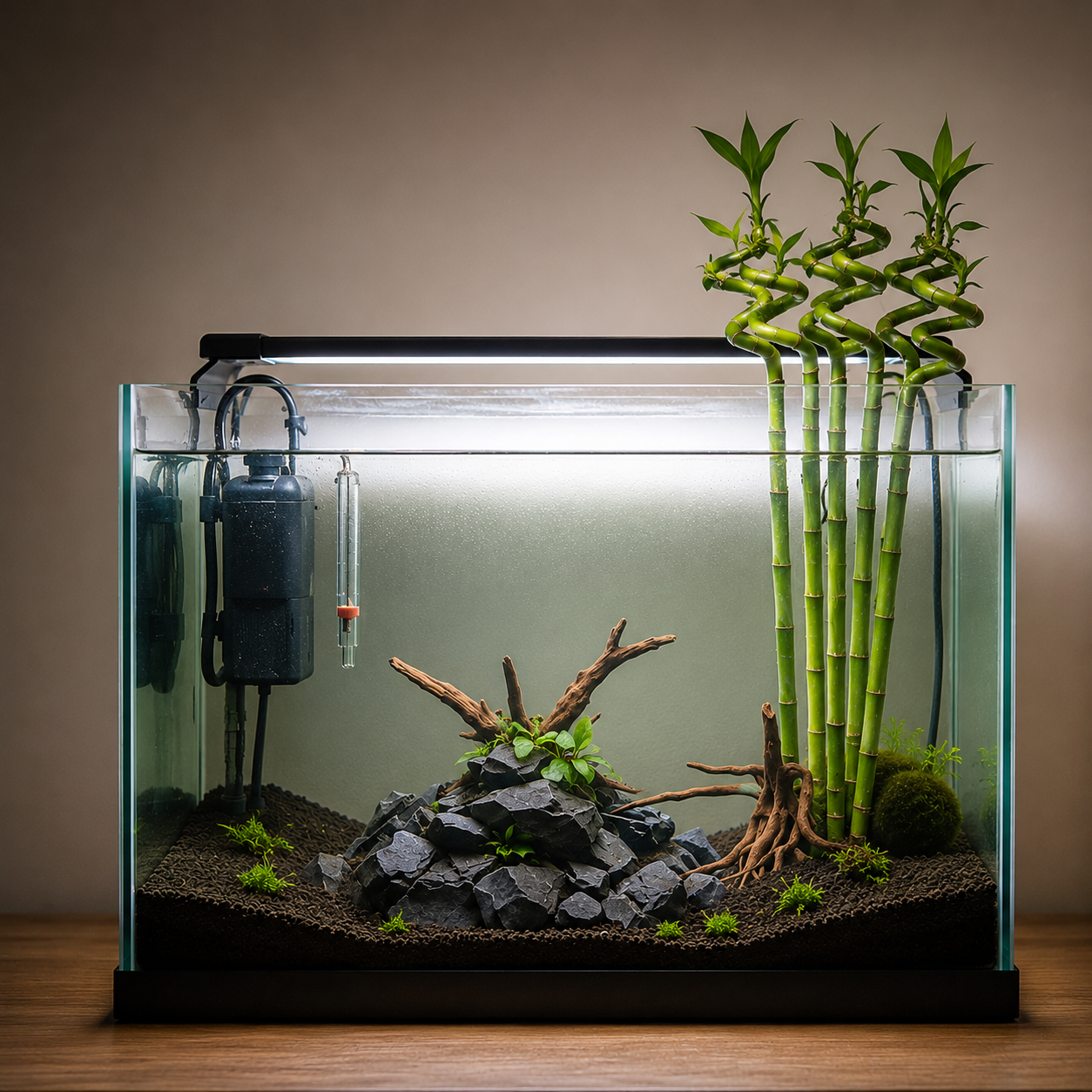 Lucky Bamboo Set da 6 - Dracaena Sanderiana - Pianta da Interno Portafortuna Feng Shui - 40-45 cm - Facile Cura, Poca Luce - 7