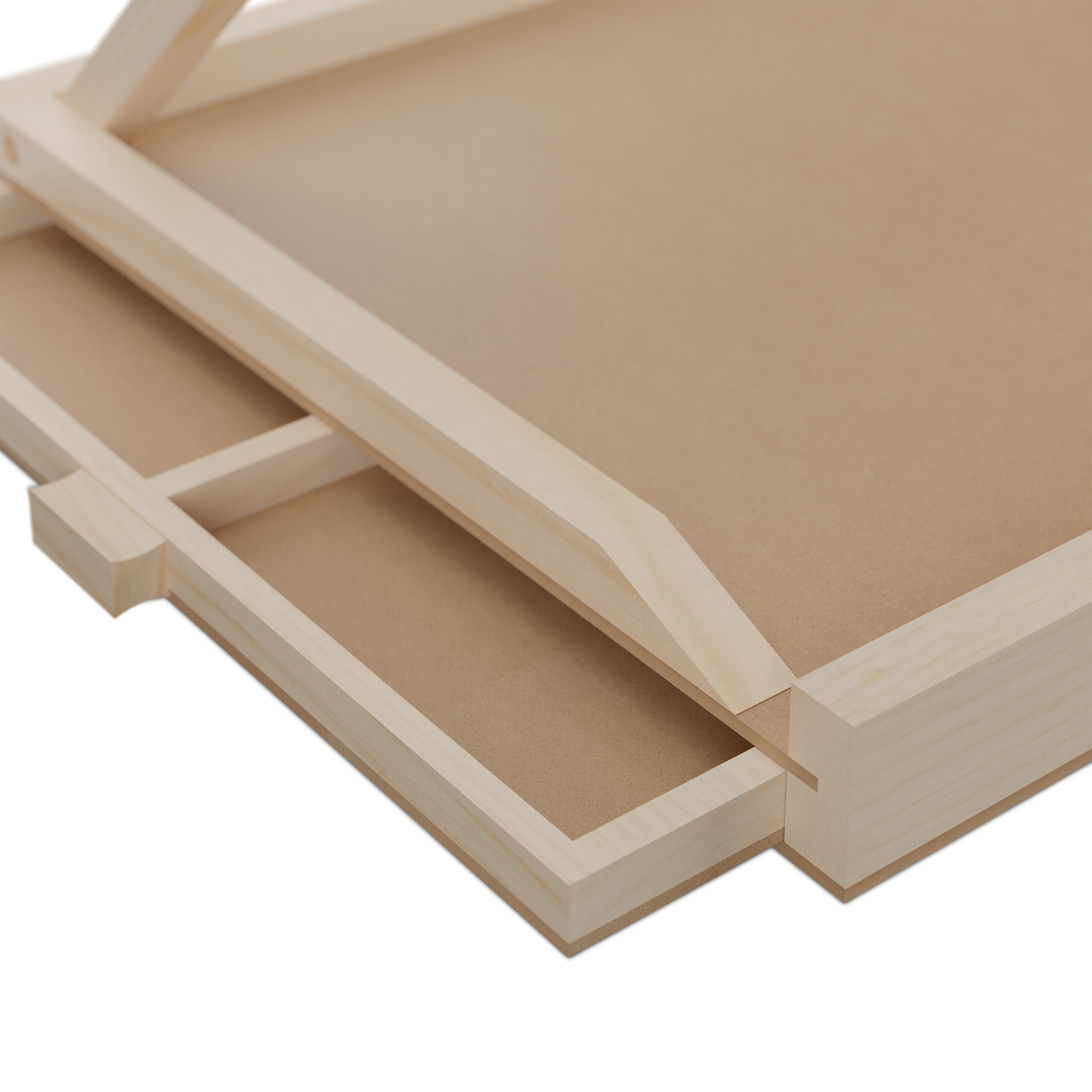 Plateau pour puzzle allant jusqu'à 1 000 pièces, ergonomique, 2 tiroirs, bois de pin, nature et gris, Relaxdays - 7