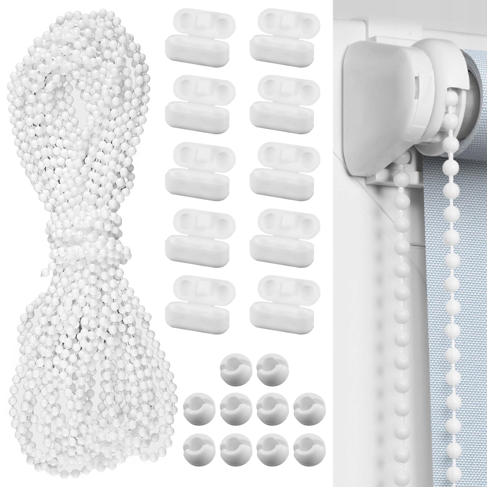 Cordon de Chaîne à Perles, 10m Chainette Store Enrouleur avec 10 ...