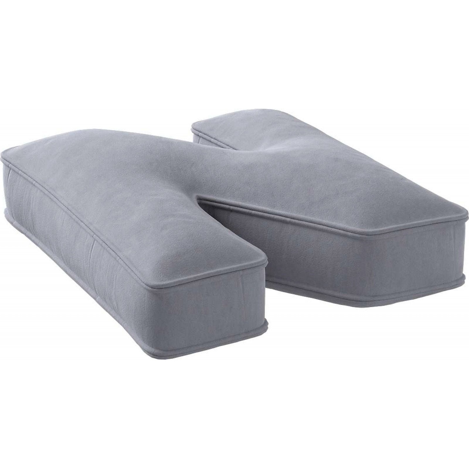Coussin en velours Lettre N 35 x 10 x 40 cm Gris - 3