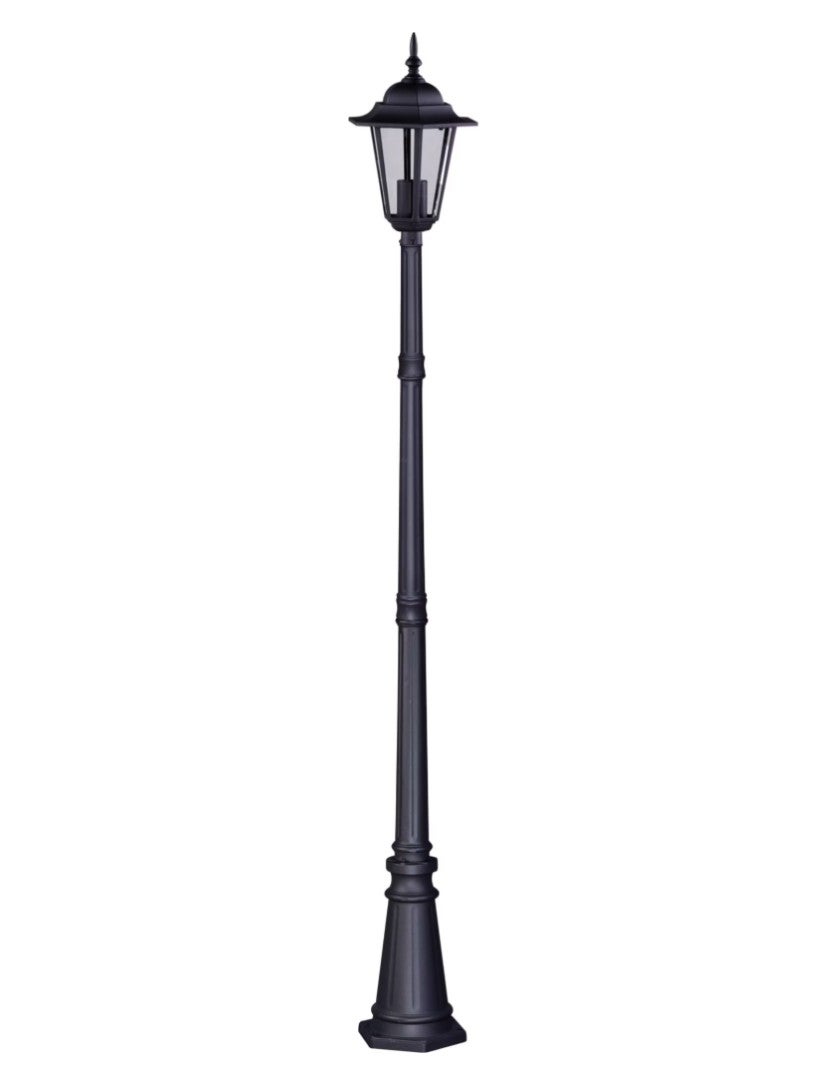 Latarnia ogrodowa Standard czarna 1xE27x60W IP44 wym: 230 x 27 x 27 cm metal Kaja