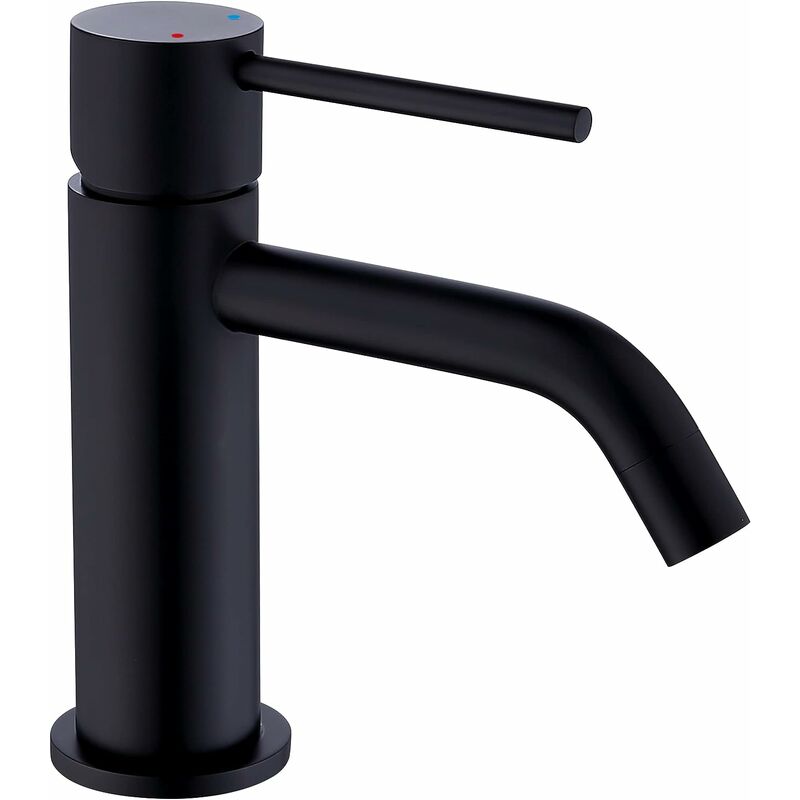 Czarna bateria łazienkowa jednouchwytowa bateria umywalkowa z pojedynczym uchwytem wykonana z mosiądzu z wężem doprowadzającym wodę czarna umywalkowa