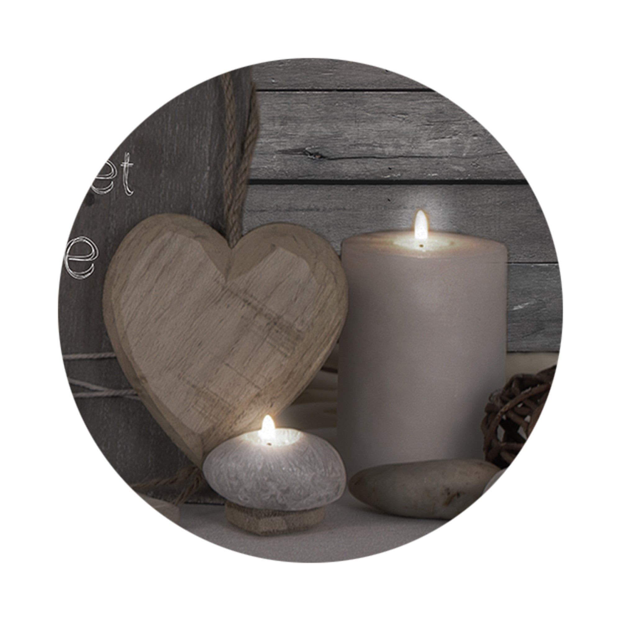 Toile led Bougies et galets - 3