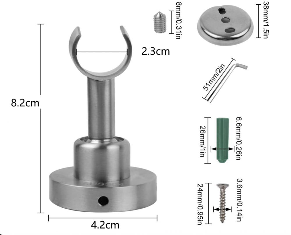 Supporto Soffione Doccia Universale In Acciaio Inox 304 - Regolabile Con 2 Metodi Installazione - Foto 11