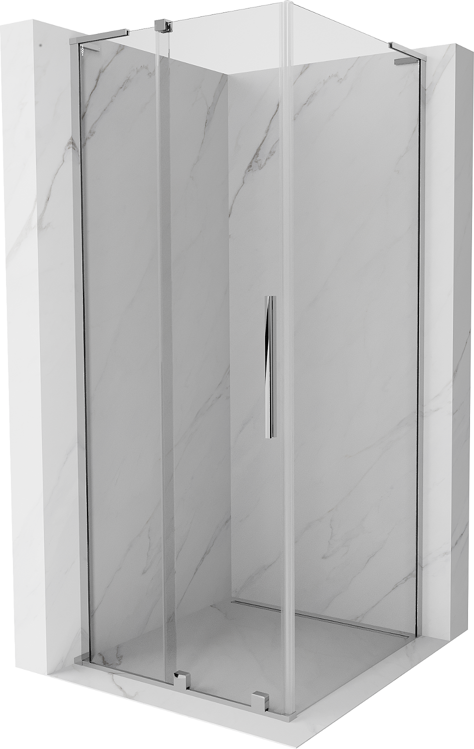 Mexen Velar L kabina prysznicowa rozsuwana 90 x 90 cm, transparent, chrom - 871-090-090-03-01