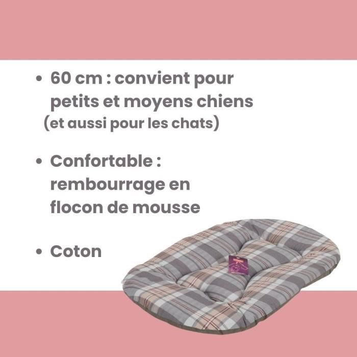 TYROL Cama para Cães - Almofada Oval Toronto - 60 x 40 x 3 cm - 3