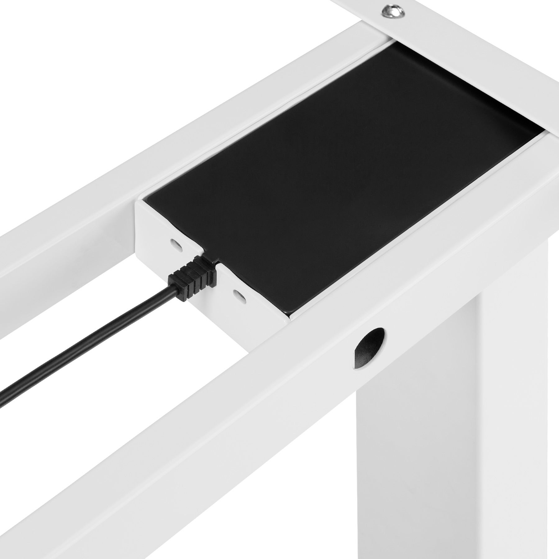 Tectake Bureau Assis Debout MELVILLE Pied de Bureau Réglable en Hauteur 110-168x60x70-119cm - blanc - 6