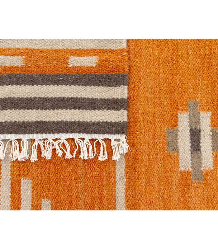 Hamid - KILIM AZTECA 250x80 - Tapis de salon Kilim, tissé à la main, 100 % laine, salon Kilim, chambre, salle à manger - 5