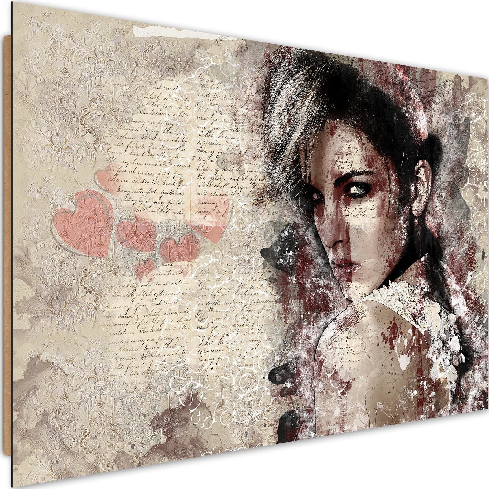 Tableau Tulup Sur Toile 50x100cm - Abstraction Femme, Art Moderne Bleu