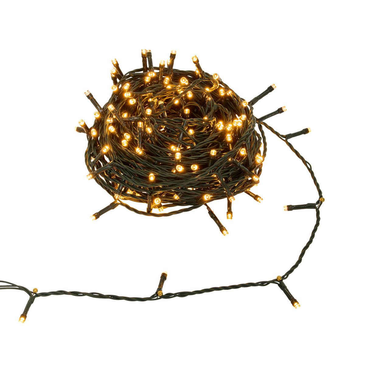 Guirlande lumineuse 200 LED 20m avec minuteur extérieur ambre fil transparent - Feeric Lights & Christmas - 2