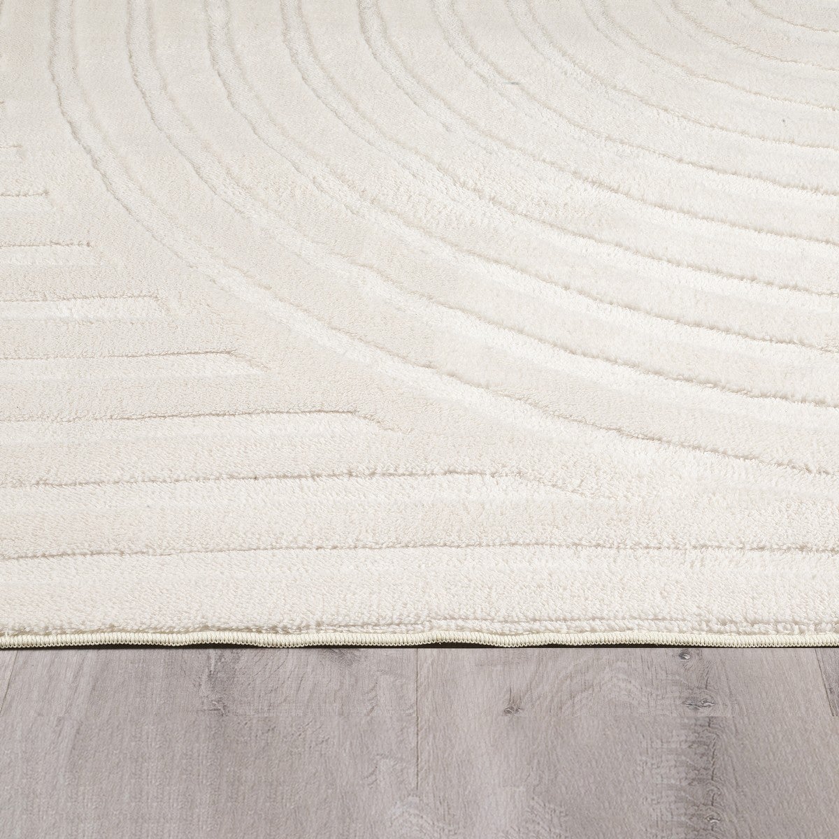 Tapete poliéster pelo curto Storesdeco branco 200x290 - 4