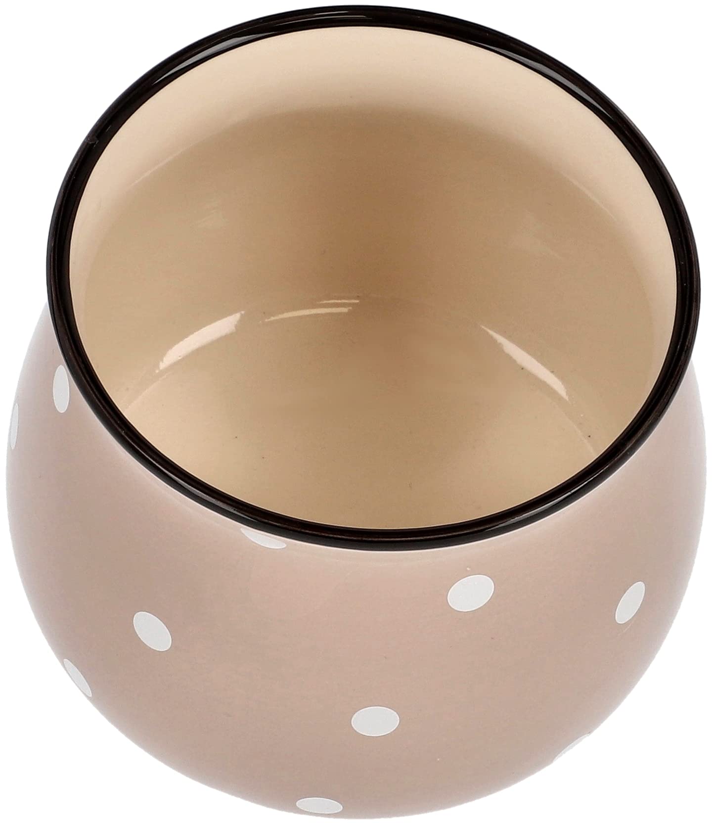Doniczka osłonka 110mm donica ceramiczna w grochy - KOTARBAU - 4