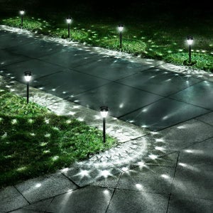 Relaxdays Set 12 Lampade Solari Da Giardino A LED Con Sensore – Alte 42,5 Cm - 4