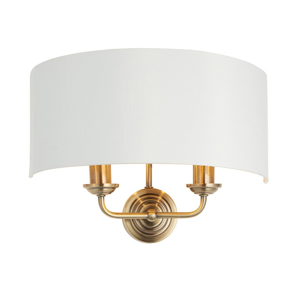 Kinkiet HIGHCLERE antyczny mosiężny 2xE14x7W metal wym:25x35x18cm IP20 Endon