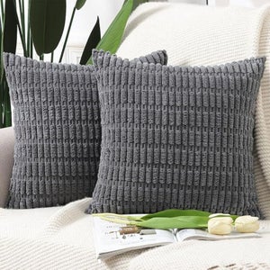 Set di 2 federe per cuscini beige in morbida peluche color crema, 45 x 45 cm, federe quadrate in stile bohémien con federe corte e cuscini in finta la | Leroy Merlin