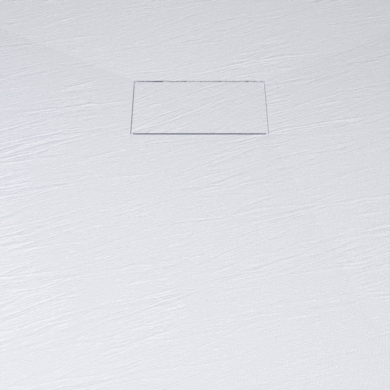 Receveur a poser en materiaux composite SMC - Finition ardoise blanc mat - 90x140 cm - 2