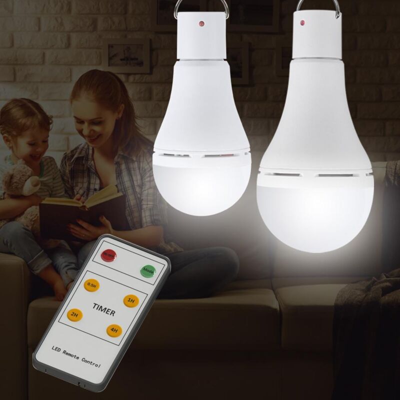 Ampoule rechargeable USB avec télécommande, ampoule LED 7W, culot E27, intensité variable tactile, avec crochet - 5
